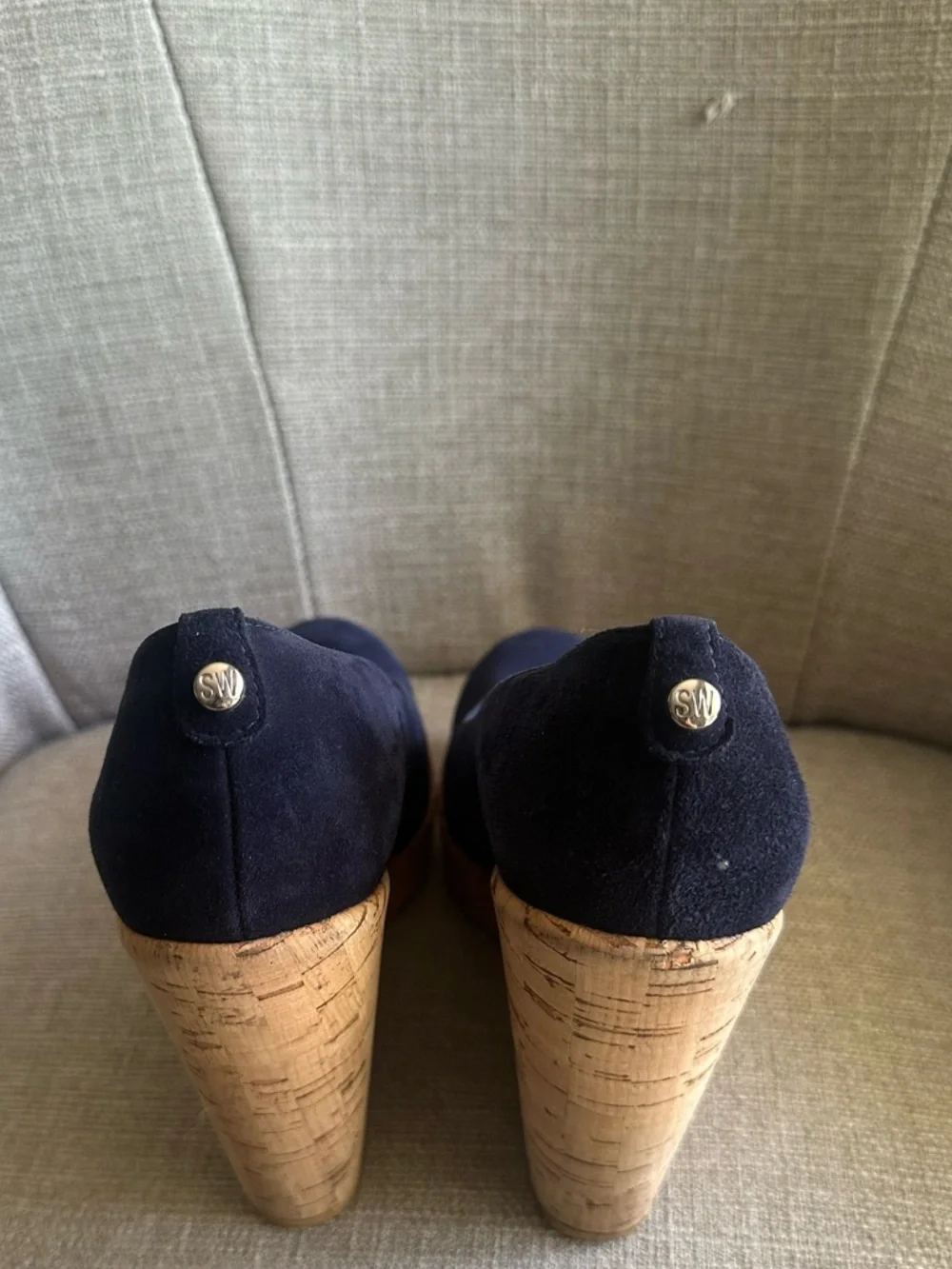 Stuart Weitzman Corkswoon Suede Wedges - Picture 6 of 7